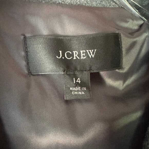 J. Crew Blazer Devon in Drapey Flannel Gray Double Breasted Wool Blend Size 14 - Picture 7 of 9